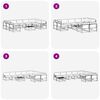vidaXL Outdoor-Sofagarnitur mit Kissen 10 pcs Nat&uuml;rlich und Schwarz