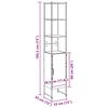 vidaXL Badezimmerschrank Altholz 33 x 33 x 185,5 cm Holzwerkstoff