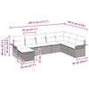 vidaXL Garten-Sofa-Set mit Kissen 8 pcs Schwarz Poly Rattan