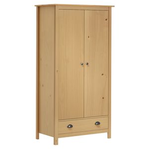 vidaXL Kleiderschrank mit 2 T&uuml;ren Hill 89x50x170 cm Massivholz Kiefer