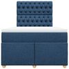 vidaXL Boxspringbett mit Matratze Blau 120x190 cm Stoff