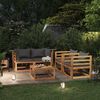 vidaXL 5-tlg. Garten-Lounge-Set mit Auflagen Massivholz Akazie