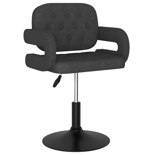 vidaXL Esszimmerst&uuml;hle 2 Stk. Drehbar Dunkelgrau Stoff