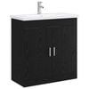 vidaXL Badezimmerm&ouml;bel-Set Schwarze Eiche 81 x 40 x 84,5 cm