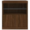 vidaXL Sideboard mit LED-Leuchten Braun Eichen-Optik 60x37x67 cm