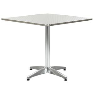 vidaXL Gartentisch Silbern 80x80x70 cm Aluminium
