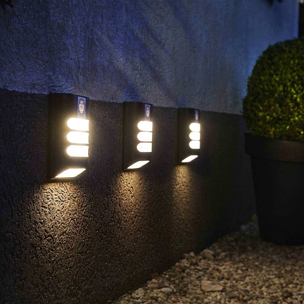 Luxform Gartenleuchte LED 15 lm Wandlampe Wandleuchte Solarlampe Außenleuchte 