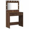 vidaXL Schminktisch mit Regal Braun 78,5 x 41 x 135 cm Holzwerkstoff