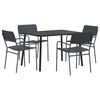 vidaXL Essgruppe 5 stk. Anthrazit Stahl
