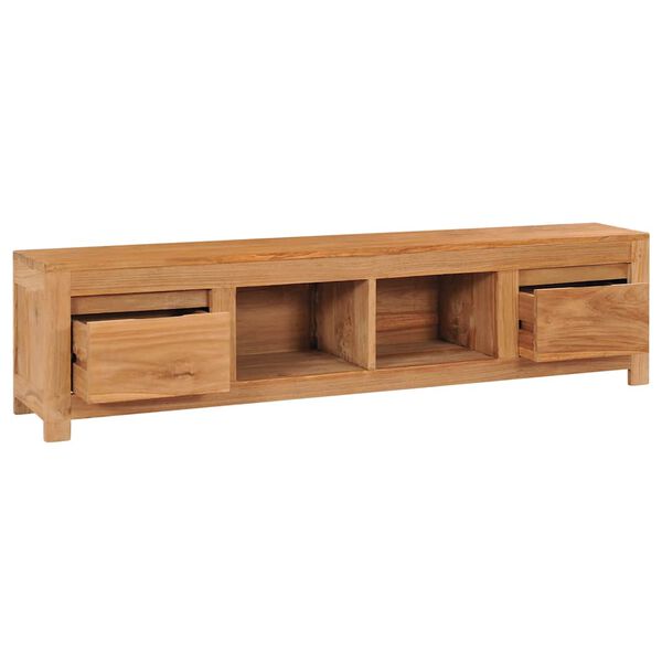 vidaXL TV-Schrank 115x30x35 cm Massivholz Teak