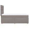 vidaXL Boxspringbett mit Matratze Taupe 80x200 cm Stoff