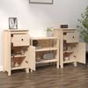 vidaXL Sideboards 2 Stk. 40x35x80 cm Massivholz Kiefer