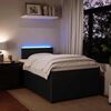 vidaXL Boxspringbett mit Matratze Schwarz 120x200 cm Samt