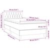 vidaXL Boxspringbett mit Matratze Hellgrau 90x190 cm Samt