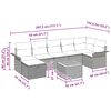 vidaXL Garten-Sofa-Set 8 pcs Schwarz Poly-Rattan