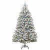 vidaXL K&uuml;nstlicher Weihnachtsbaum Gr&uuml;n und Wei&szlig; 240 cm PVC und Metall