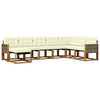 vidaXL Outdoor-Sofagarnitur mit Kissen 8 pcs Natur und Creme
