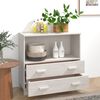 vidaXL Sideboard HAMAR Wei&szlig; 85x35x80 cm Massivholz Kiefer