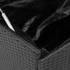 vidaXL Gartentruhe mit Rollen Schwarz 110x55x73 cm Poly Rattan