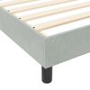 vidaXL Boxspringbett mit Kopfteil Hellgrau 120 x 200 cm Samt