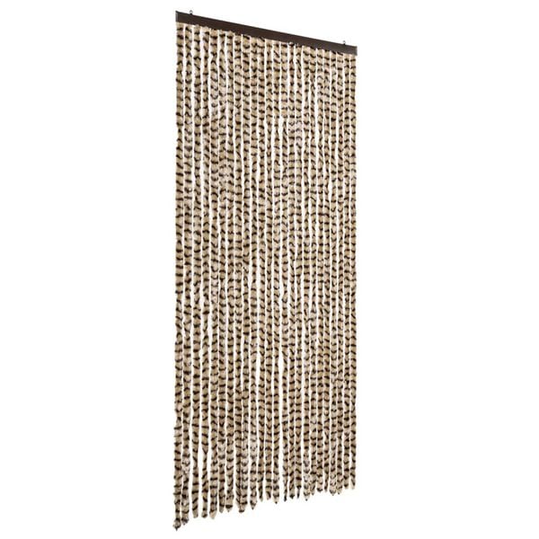vidaXL Fliegenvorhang Beige und Braun 100x200 cm Chenille