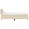 vidaXL Boxspringbett mit Matratze mit LED Creme 120 x 200 cm Stoff