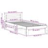 vidaXL Bettrahmen mit Kopfteil Wei&szlig; 75 x 190 cm Massives Kiefernholz