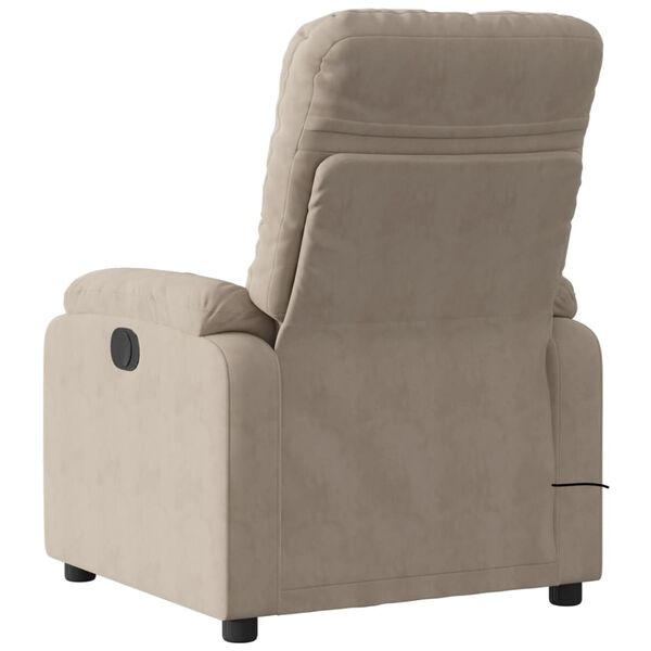 vidaXL Massagesessel Taupe Mikrofasergewebe