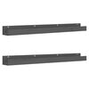 vidaXL Wandregale 2 Stk. Grau 110x12x9 cm Massivholz Kiefer