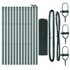 vidaXL Zaunpfosten Grün 25 x 0,8 m (25 x 25 mm Mesh) Stahl und PVC