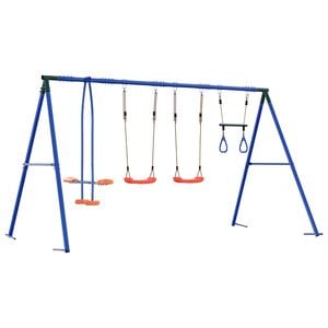 vidaXL Outdoor Schaukelset Mehrfarbig 330 x 185 x 185 cm Stahl und PE
