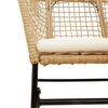 vidaXL 5-tlg. Garten-Essgruppe mit Kissen Braun Poly Rattan Glas