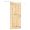 vidaXL Schiebet&uuml;r 95 x 210 cm Massivkiefer (Unbehandelt)
