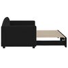 vidaXL Tagesbett Ausziehbar Schwarz 80x200 cm Stoff