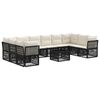 vidaXL Gartensofa-set 11 stk. 10-Sitzer Schwarz Poly-Rattan