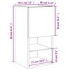vidaXL TV-Schrank mit LED-Leuchten Betongrau 30,5x30x60 cm
