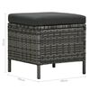 vidaXL 4-tlg. Garten-Sofagarnitur mit Auflagen Poly Rattan Grau