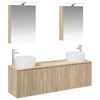 vidaXL Badezimmerschrank-Set 5 stk. Sonoma-Eiche Holzwerkstoff