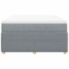 vidaXL Boxspringbett mit Matratze Hellgrau 160x200 cm Stoff