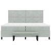 vidaXL Boxspringbett mit Matratze Hellgrau 200 x 200 cm Samt