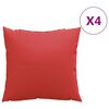 vidaXL Zierkissen 4 Stk. Rot 40x40 cm Stoff