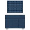 vidaXL Boxspringbett mit Matratze Blau 100x200 cm Stoff