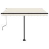 vidaXL Automatische Markise mit LED & Windsensor 300x250 cm Creme