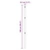 vidaXL Zaunpfosten 52 pcs Grau 3,2 x 3,2 x 100 cm