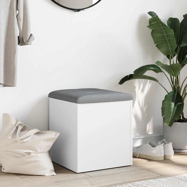 vidaXL Aufbewahrungsbank Wei&szlig; 42 x 42 x 45 cm Holzwerkstoff