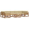 vidaXL Outdoor-Sofagarnitur mit Kissen 8 pcs Natur und Beige