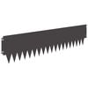 vidaXL Raseneinfassung 10 Stk. 103 x 25 cm Metall Schwarz