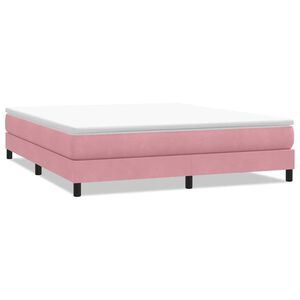 vidaXL Boxspringbett ohne Matratze Rosa 180x220 cm Samt