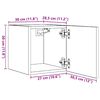 vidaXL TV-Wandschrank Hochglanz-Schwarz 30,5x30x30 cm