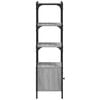 vidaXL Bücherregal 3 Böden Grau Sonoma 41x30x109,5 cm Holzwerkstoff